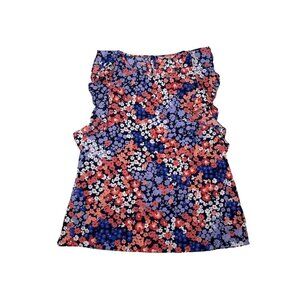 Juicy Couture Floral Ruffle Top Size Large